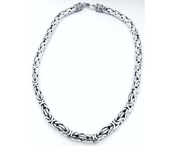 Viikinki - Hopeinen kaulaketju / 8 mm / 180-225g / 50-60cm