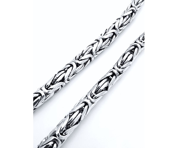 Viikinki - Hopeinen kaulaketju / 8 mm / 180-225g / 50-60cm