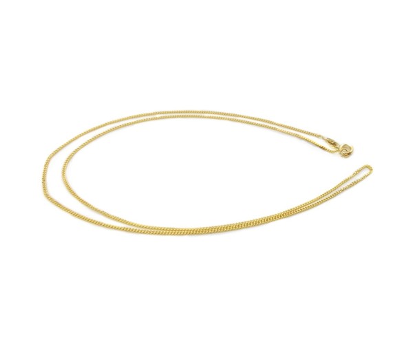 Kultainen panssariketju kaulaan 1mm, umpinainen