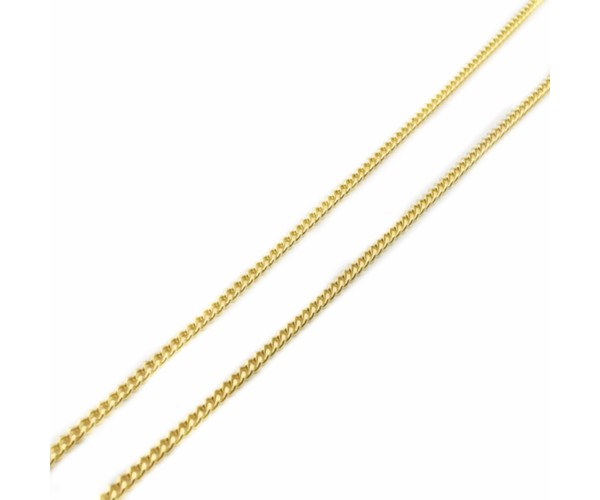 Kultainen panssariketju kaulaan 1mm, umpinainen