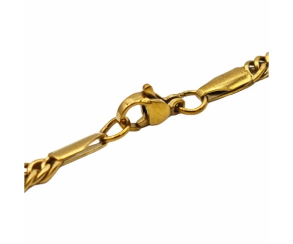 Teräksinen tuplapanssariketju / kullattu / 4 mm / 45-60cm