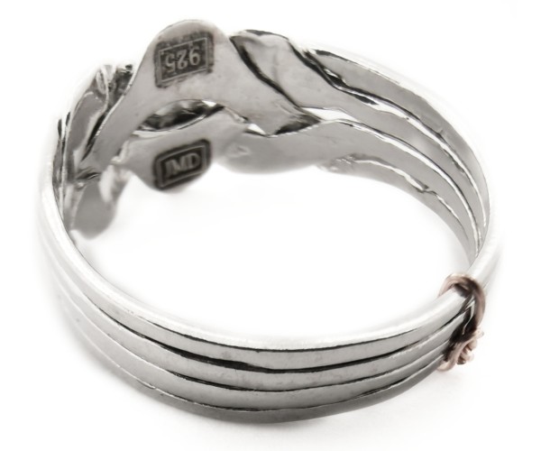 Pirunnyrkkissormus, 4-osainen - Rodinoitu hopea ja timantit