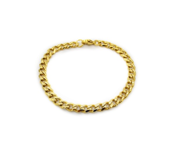 Teräksinen panssariketju / kullattu  / 5 mm / 18-23cm