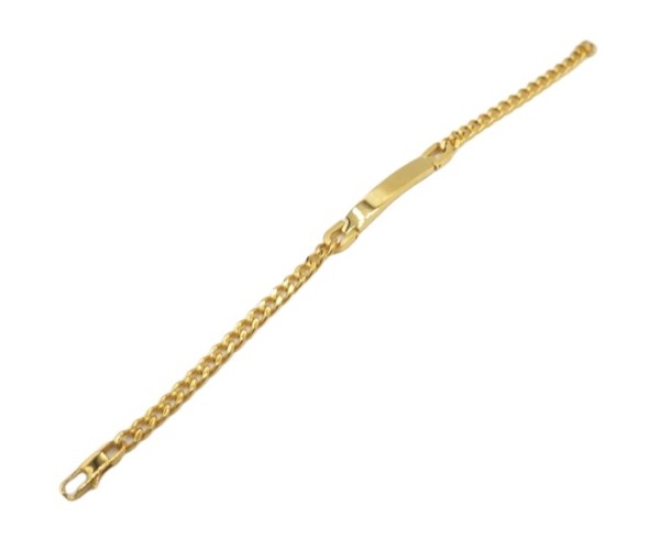 Teräksinen panssariketju laatalla  / kullattu / 6 mm / 20cm