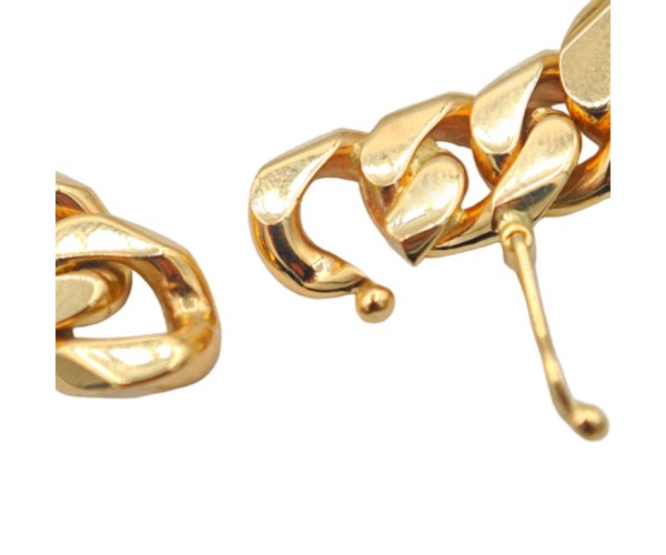 Kultainen panssariketju kaulaan 9,6mm, umpinainen