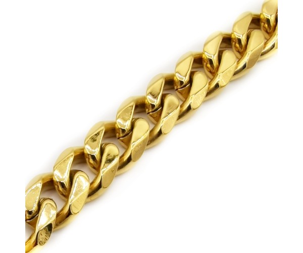 Teräksinen panssariketju / kullattu  / 11 mm / 55-60 cm