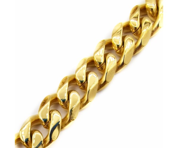 Teräksinen panssariketju / kullattu / 9 mm / 50-60 cm