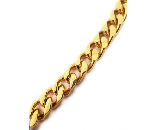 Teräksinen panssariketju / kullattu / 9 mm / 20 - 24 cm