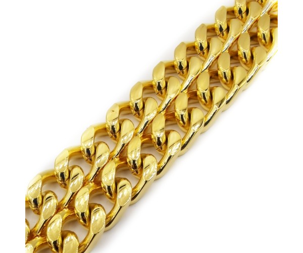 Teräksinen panssariketju / kullattu / 9 mm / 55cm