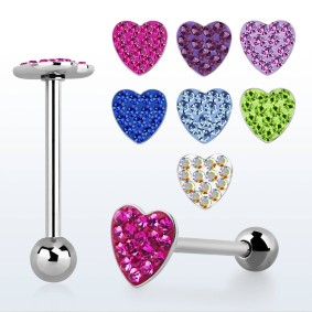 Heart Barbell [1,6 mm * 16 mm] - Kirurginteräs