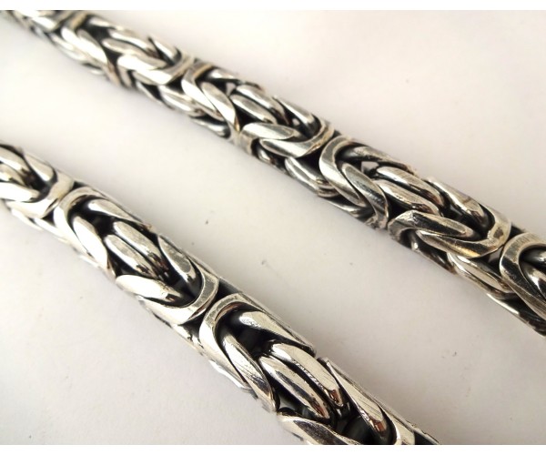 Viikinki - Hopeinen kaulaketju / 10 mm / 290-332g / 55-66cm