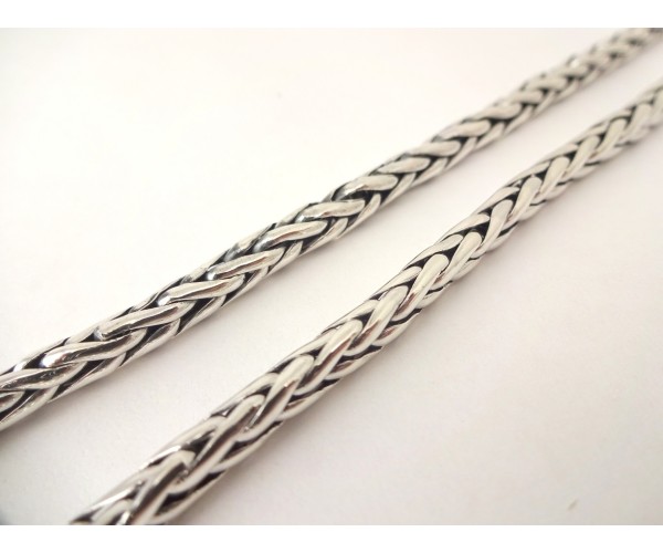Punos - Hopeinen kaulaketju / 4 mm / 33-37g / 50-60cm