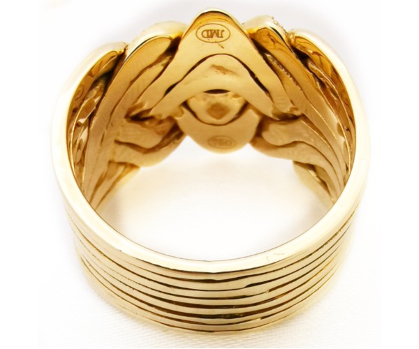 Pirunnyrkki: 18 K kulta 8-osainen timanteilla, heavy  Pirunnyrkki: 18 K kulta 8-osainen timanteilla, heavy