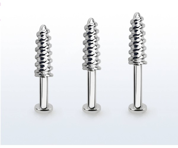 Screw 2 Tragus -koru kirurginterästä