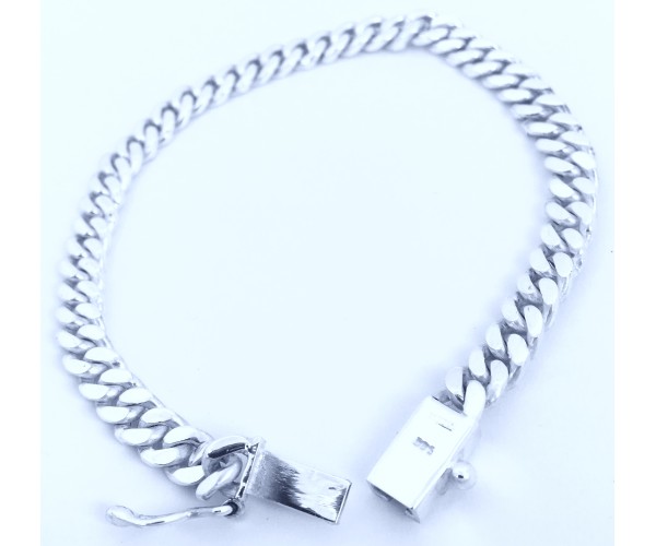 Hopeinen panssariketju ranteeseen / 6 mm / 19-23g / 20-24cm