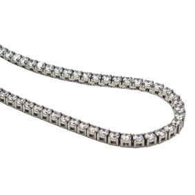 Teräksinen zirkoniketju / 4 mm / 50-55cm