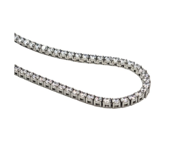 Teräksinen zirkoniketju / 4 mm / 50-55cm
