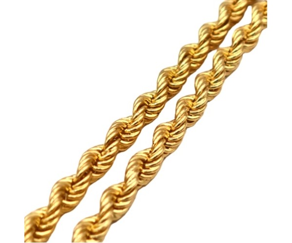 Kultainen cordellketju kaulaan 5mm, umpinainen