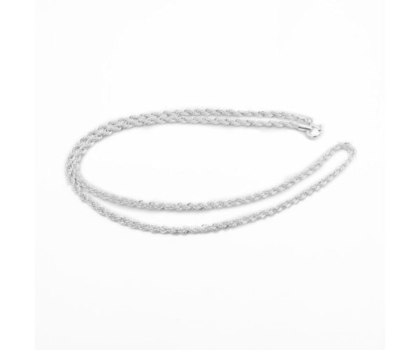 Hopeinen cordellketju / 3 mm / 10g-13 g / 45-60cm