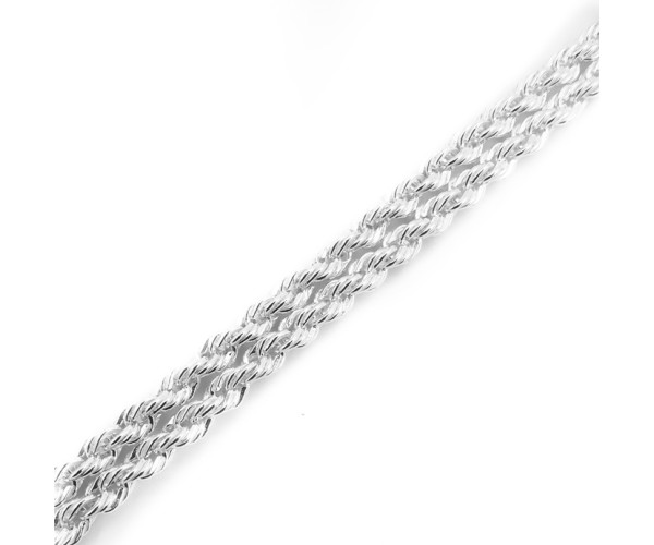 Hopeinen cordellketju / 3 mm / 10g-13 g / 45-60cm
