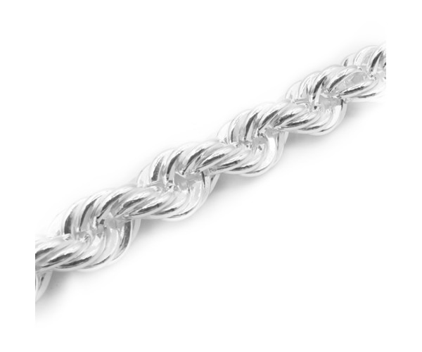 Hopeinen cordellketju ranteeseen / 7 mm / 26g-32g / 20 -24cm
