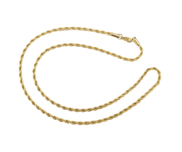 Teräksinen cordellketju / kullattu / 3 mm / 50-60cm