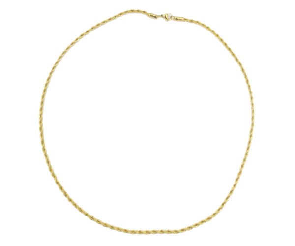 Teräksinen cordellketju / kullattu / 3 mm / 50-60cm