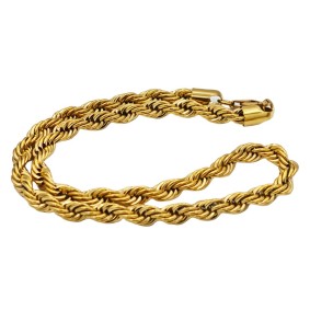Teräksinen cordellketju / kullattu / 8 mm / 50-60cm