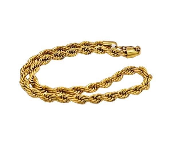 Teräksinen cordellketju / kullattu / 8 mm / 50-60cm