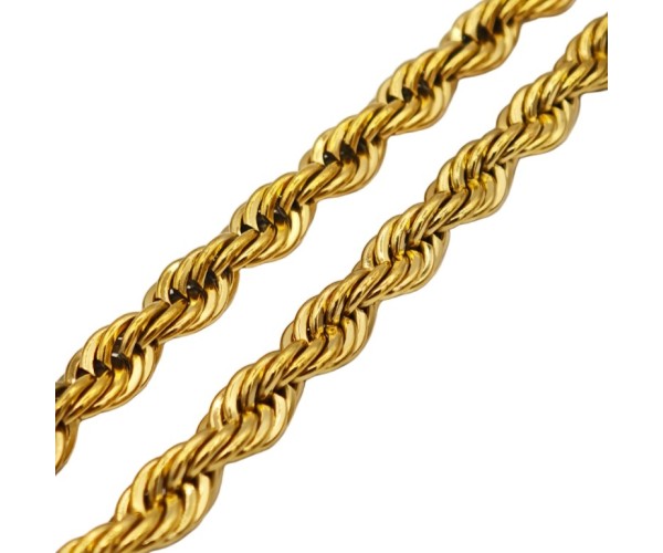 Teräksinen cordellketju / kullattu / 8 mm / 50-60cm