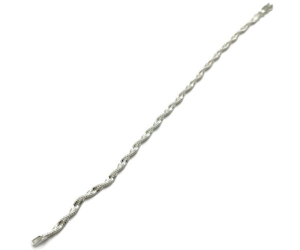 Hopeinen singaporeketju 5,5g-7g/ 17-21cm / 4mm