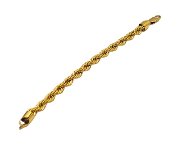 Teräksinen cordellketju  / 8 mm / 18-20cm / kullattu