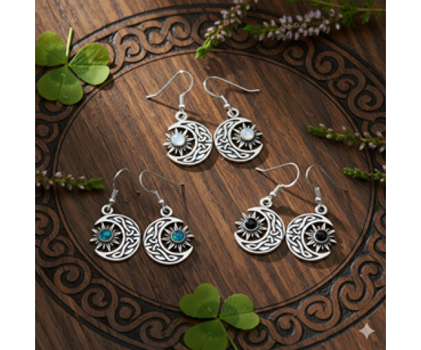 Grian Gealach - Hopeiset korvakorut