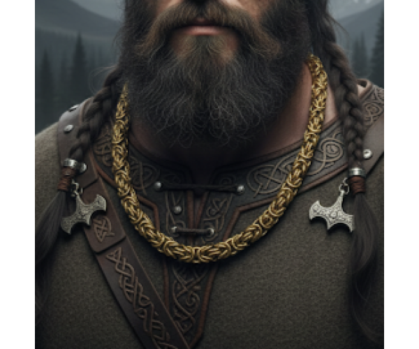 Teräksinen kuningasketju / kullattu / 10 mm / 60cm