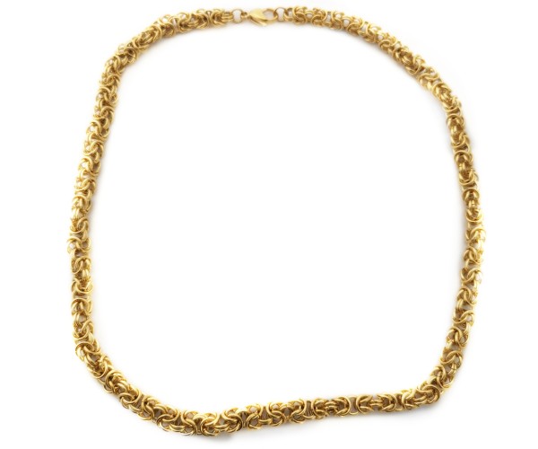 Teräksinen kuningasketju / kullattu / 6 mm / 50-60cm