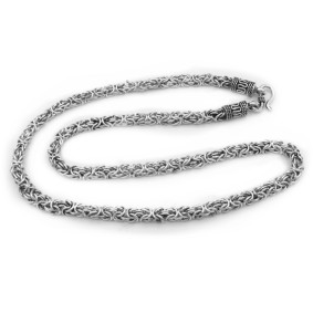 Hopeinen kuningasketju 48-56g /50-60cm / 4mm