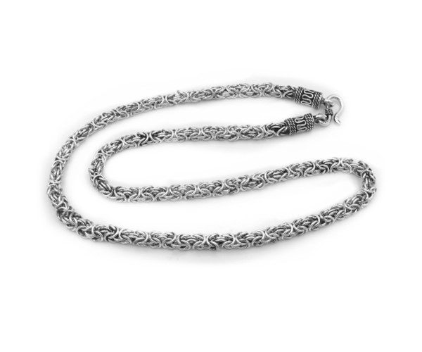 Hopeinen kuningasketju 48-56g /50-60cm / 4mm