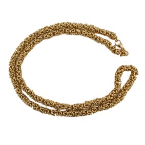 Teräksinen kuningasketju / kullattu / 6 mm / 50-60cm