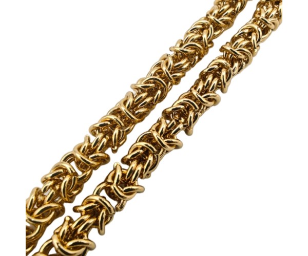 Teräksinen kuningasketju / kullattu / 6 mm / 50-60cm