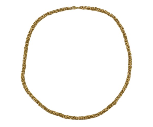 Teräksinen kuningasketju / kullattu / 6 mm / 50-60cm