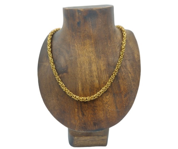 Teräksinen kuningasketju / kullattu / 6 mm / 50-60cm