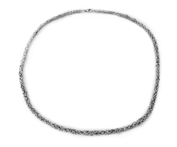 Hopeinen kuningasketju 32-39g /50-60cm / 4mm