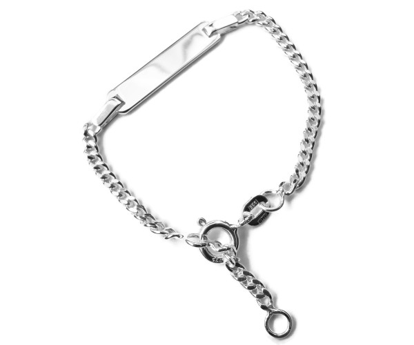 Hopeinen panssariketju laatalla ranteeseen 2,1-3,2g / 12-20 cm / 2 mm