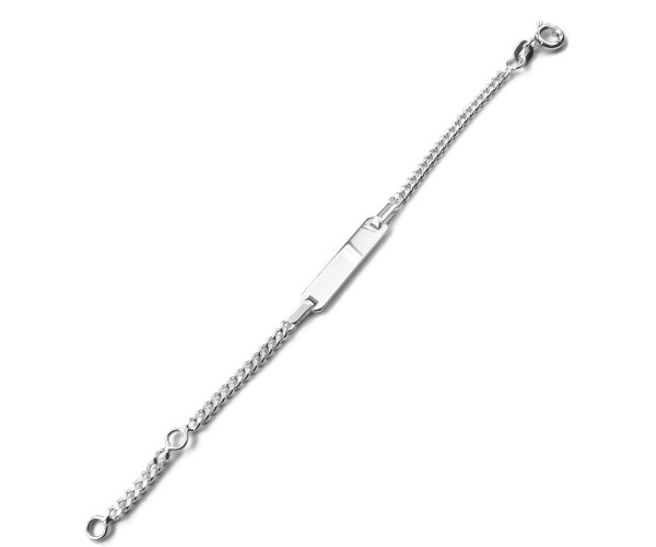 Hopeinen panssariketju laatalla ranteeseen 2,1-3,2g / 12-20 cm / 2 mm