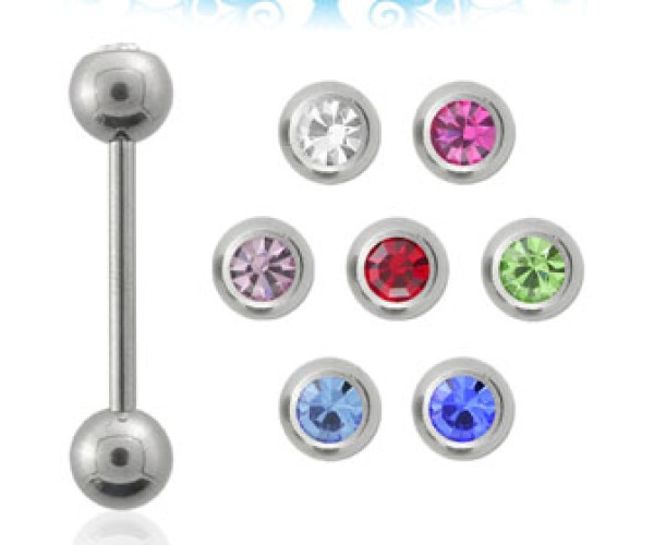 Zircon 3 - Barbell [1,6 mm * 16 mm] - Titaani