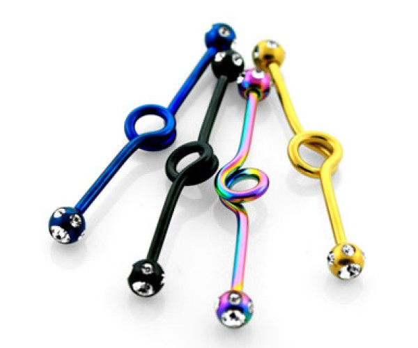 Zirkonikieppi - Industrial barbell [1,6 mm * 38 mm] - Kirurginteräs