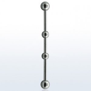 Industrial barbell [1,6 mm * 38 mm] - Kirurginteräs