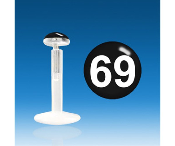 69 - Huulikoru [1,2 mm * 8 mm] - Hopea & "bio flexible" -tappi