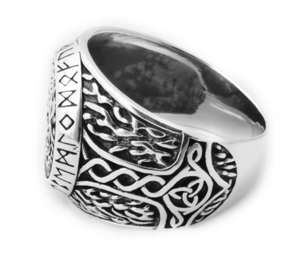 Vegvisir & Thorin vasara - Hopeasormus