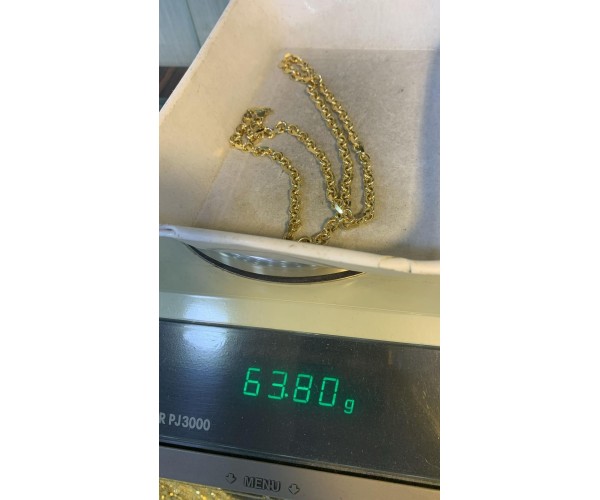 Kultainen ankkuriketju kaulaan 5mm, umpinainen